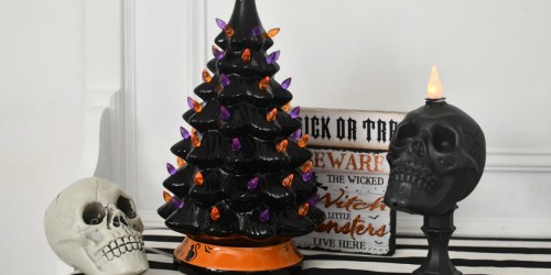 This Pre-Lit Ceramic Halloween Tree is Back in Stock But Will Sell Out…
