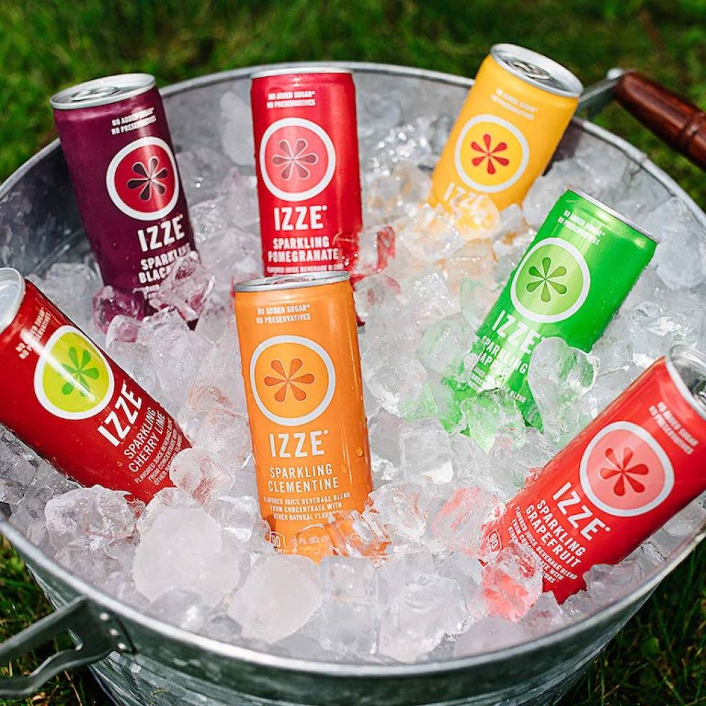IZZE Sparkling Juice in a bucket with ice