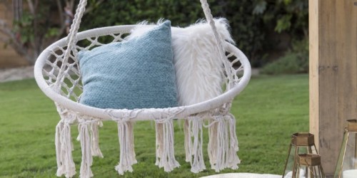 Macrame Hammock Hanging Chair Swing Only $57 Shipped (+ More Patio Deals!)