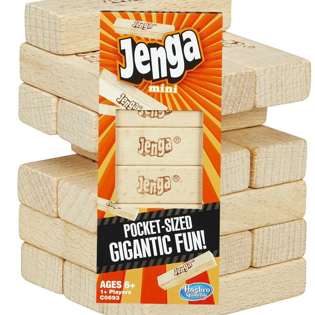 Mini Jenga game in package