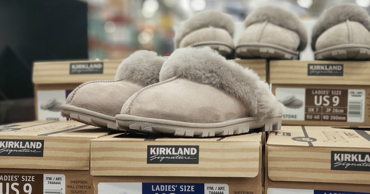 kirkland men's shearling slippers