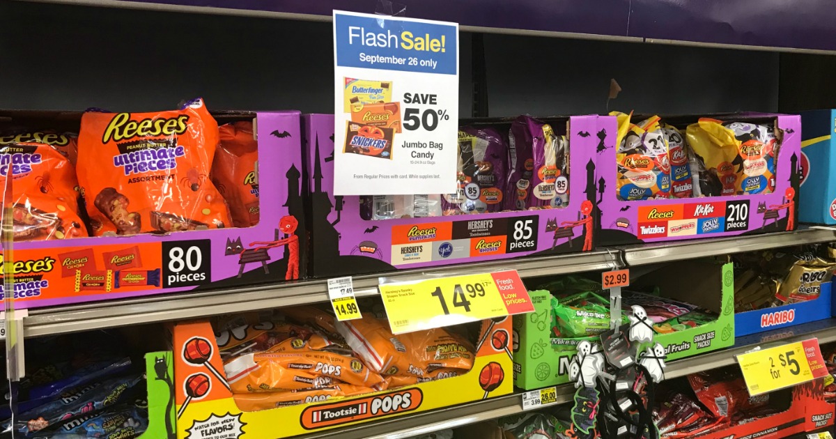 50 Off Halloween Candy Jumbo Bags at Kroger Stores (September 26th Only)