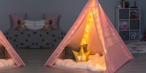 Kids Cotton Teepee w/ LED Lights Just $44.99 Shipped | Awesome Reviews