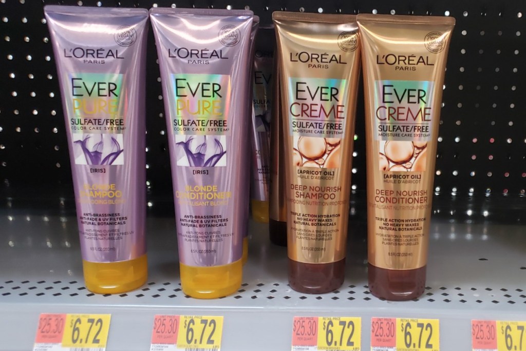 L'Oreal EVER shampoo and conditioner at Walmart 