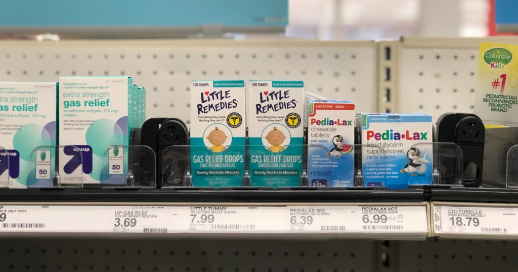 boxes of little remedies on shelf at target