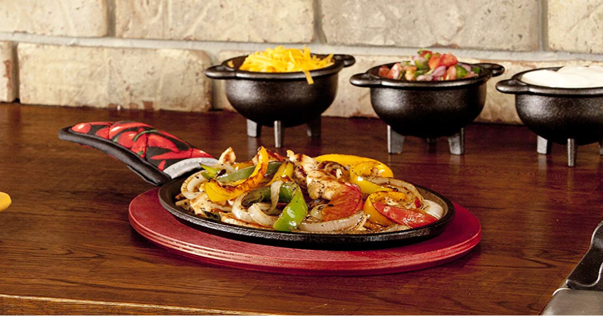 Cast Iron Fajita Skillet Set