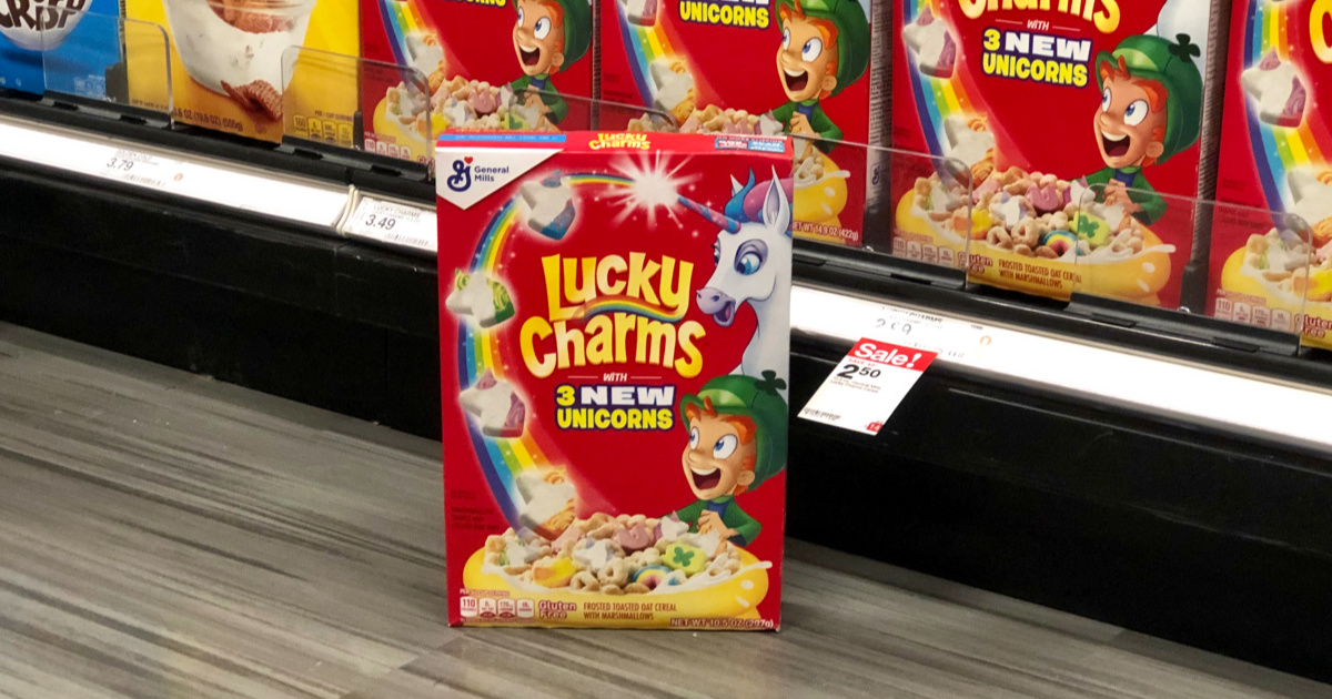 box of lucky charms cereal at target