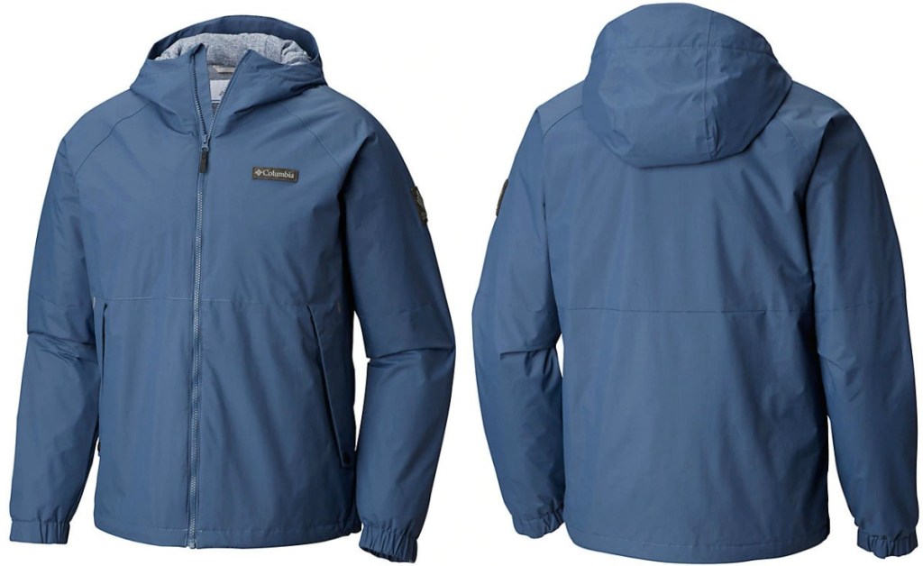 Columbia brand navy blue men's rain jacket