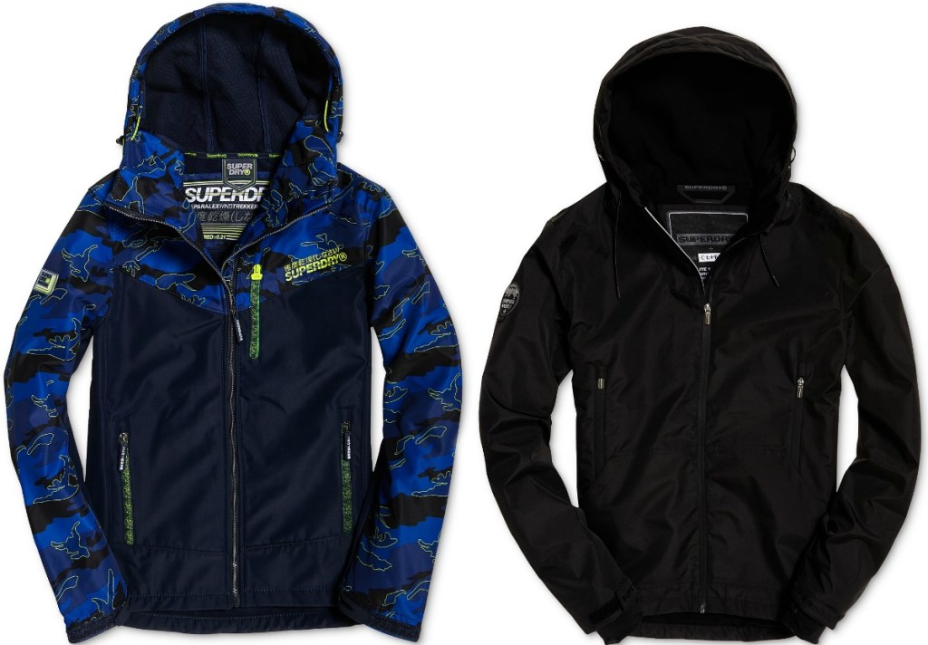 Two styles of Men's winter jackets from Macy's - Superdry brand