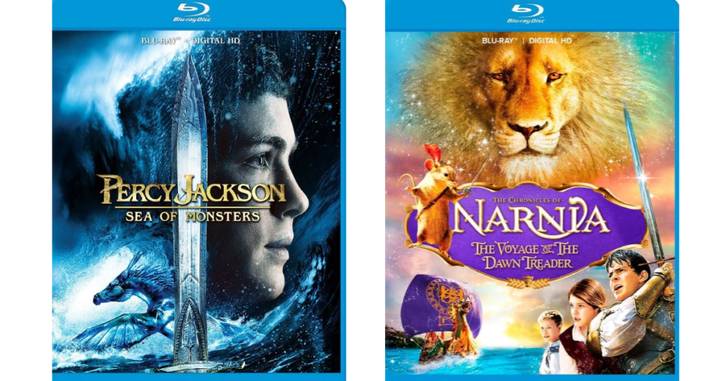Percy Jackson Sea of Monsters and Narnia The Voyage of the Dawn Treader Blu-Ray