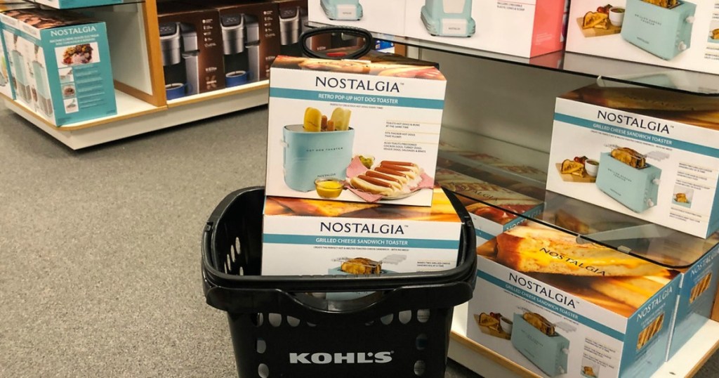 Nostalgia hot dog toaster in Kohl's shopping basket