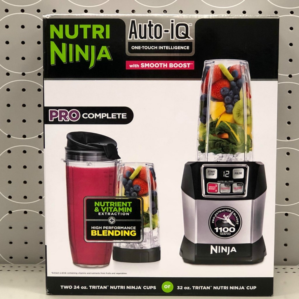 Nutri Ninja Auto-iQ Blender in package at store on display