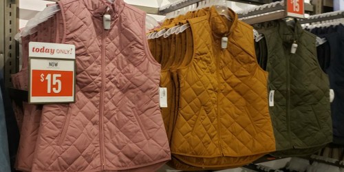 Old Navy Women’s Quilted Puffer Vests Only $15 (Regularly $35) | In-Stores & Online