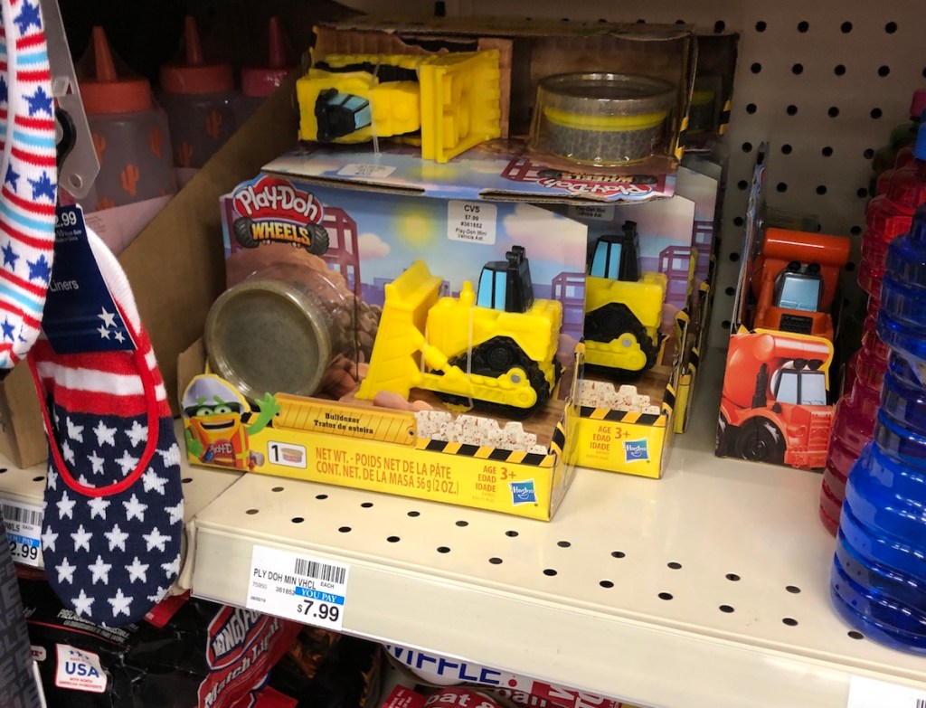 Play-Doh Wheels Set on shelf at CVS