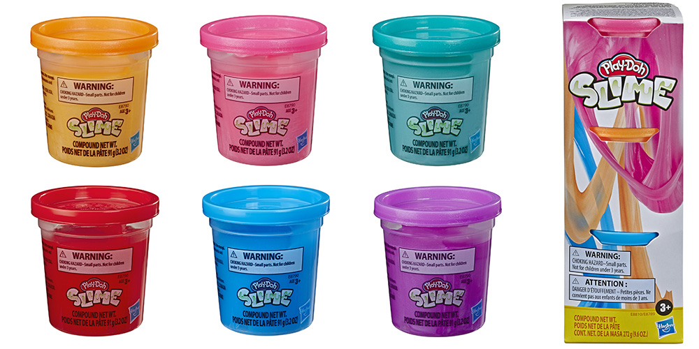 containers of Play-Doh Slime