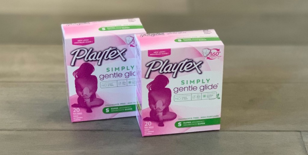 Two boxes of Platex Tampons