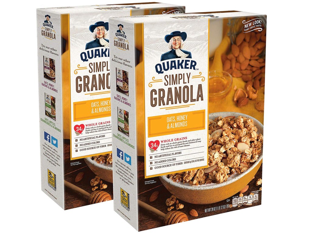 Quaker Simply Granola Cereal at Amazon