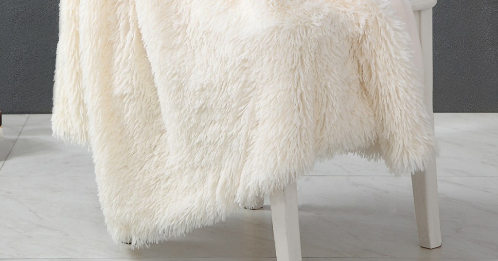 rt collection ivory throw on chair