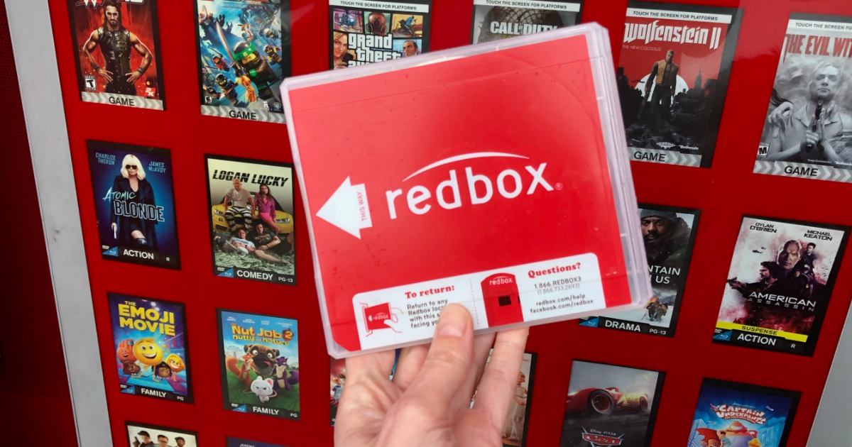 Redbox Movie being held by a woman
