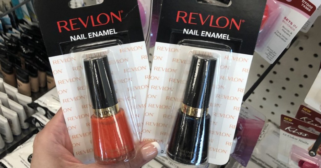 Revlon Orange & Black Nail Polish 