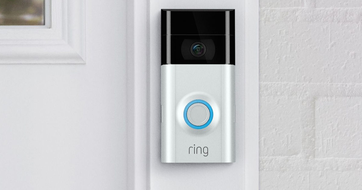 ring doorbell outside on door