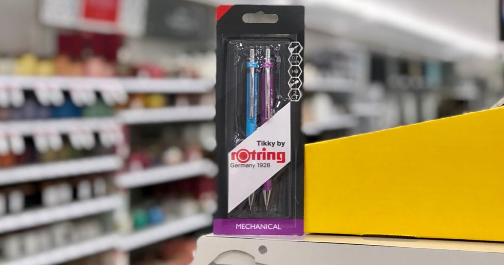 Rotring Tikky Mechanical Pencil at target on shelf