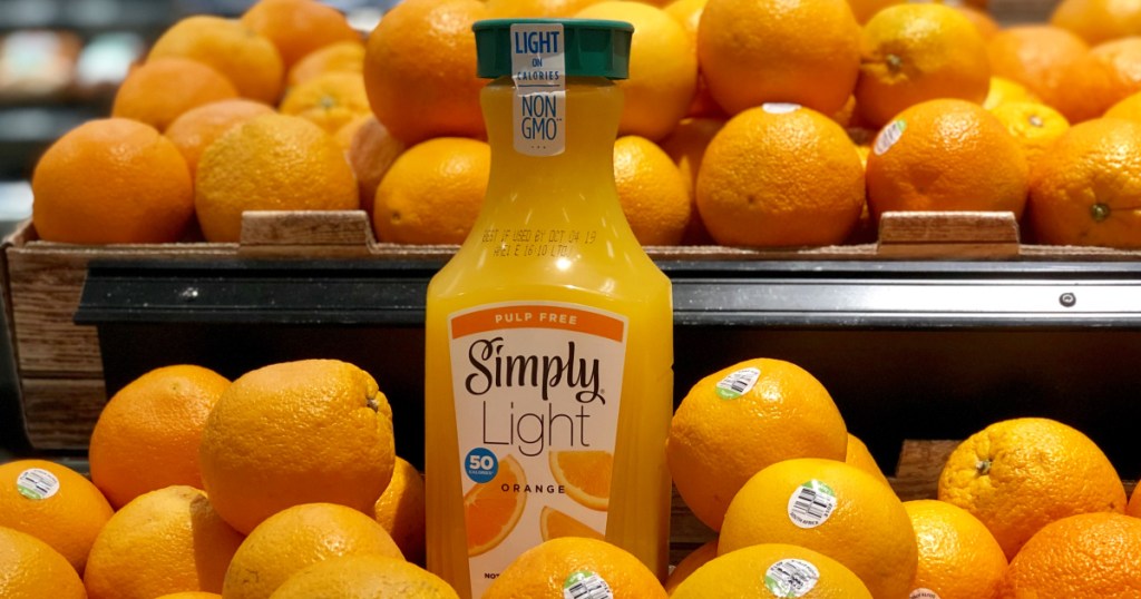 Simply Light Orange Juice Sitting in Oranges at Target