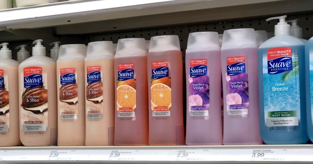 Suave Body washes on Target Shelf
