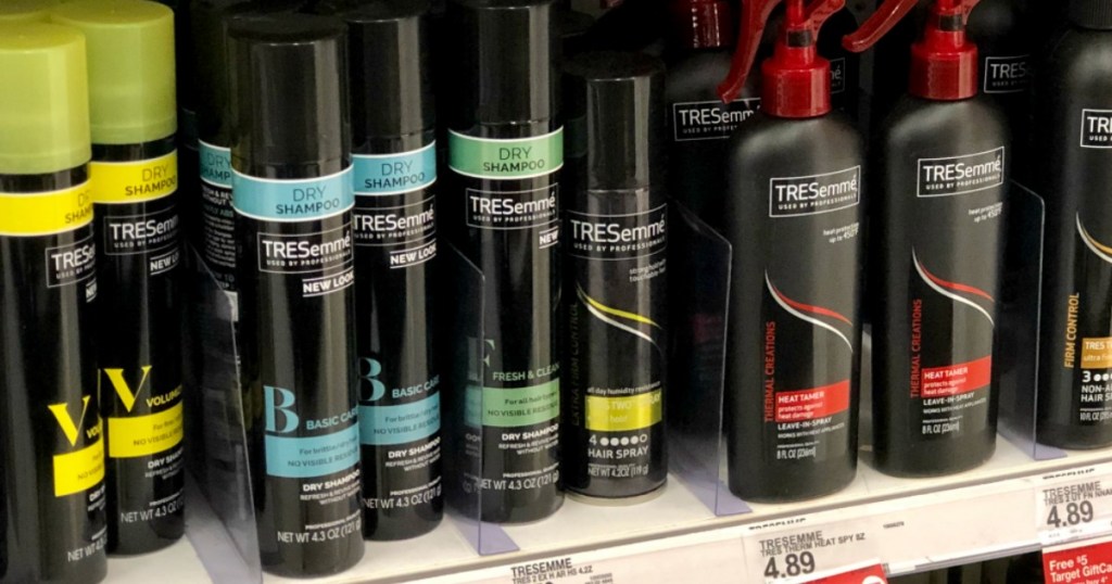 TRESemme Hair Products on the shelf at Target
