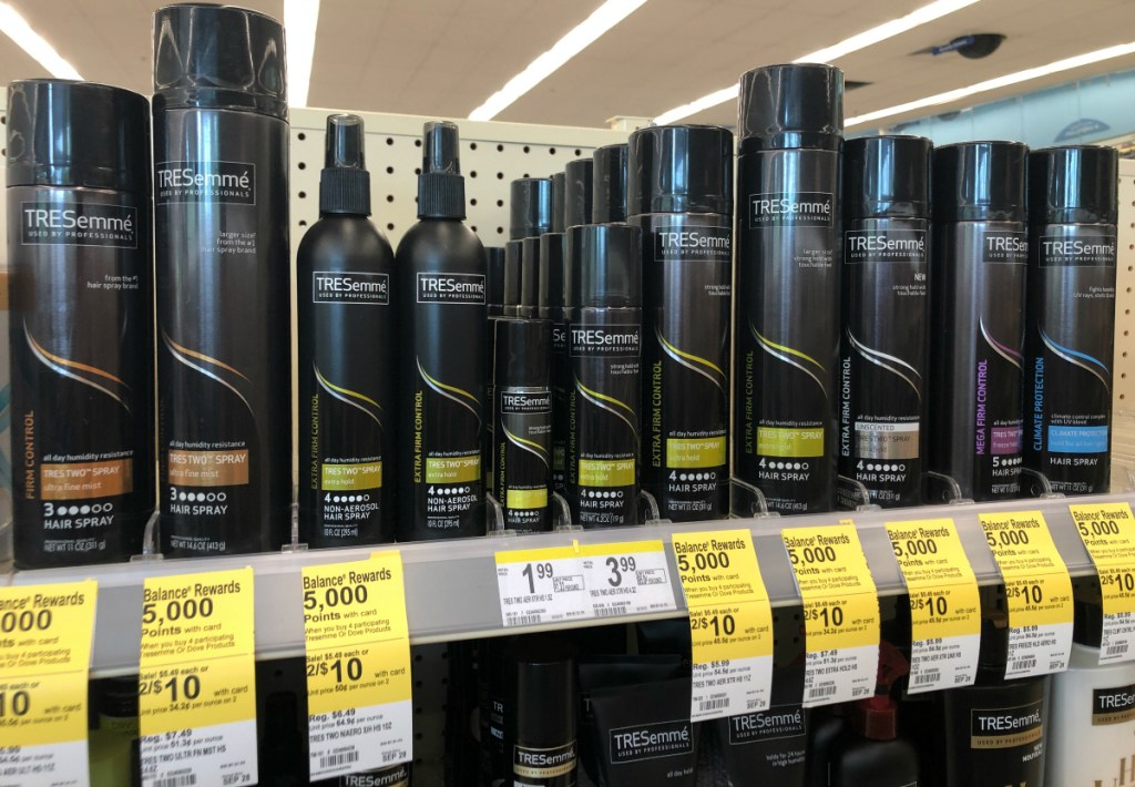 TRESemme hair stylers on shelf