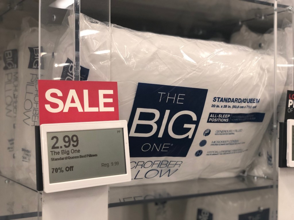 The Big One Pillow on shelf at Kohl's