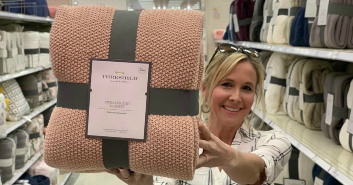 Threshold Sweater Knit Blanket as Low as 29.99 at Target