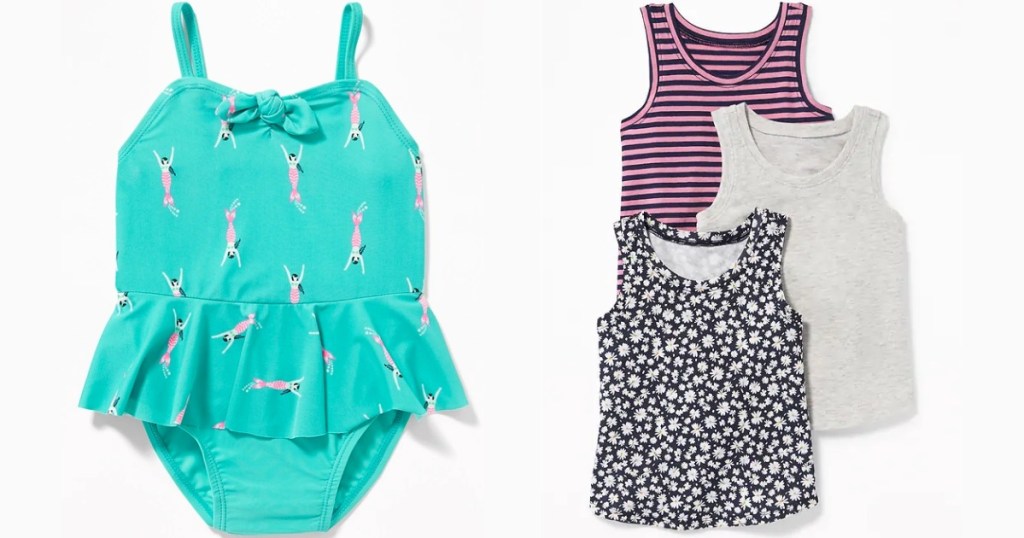 Toddler Girl Swimsuit and Tanks at Old Navy