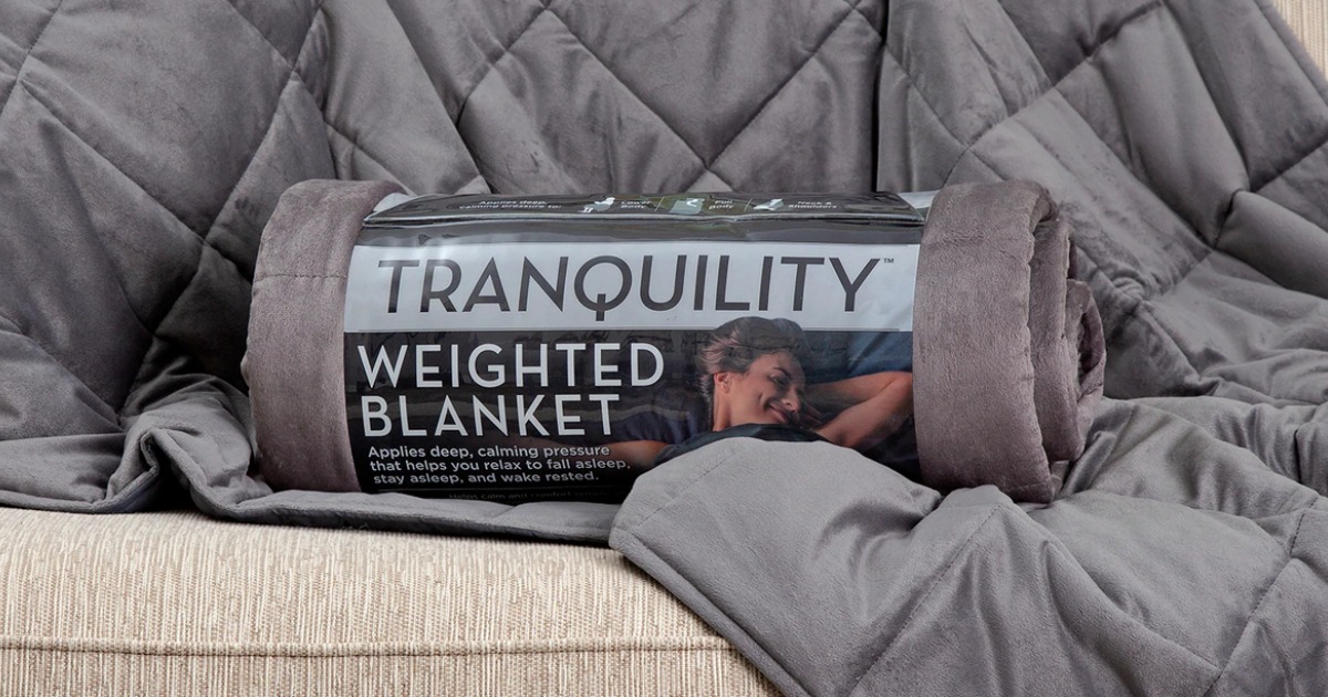 Tranquility Weighted Blanket on couch