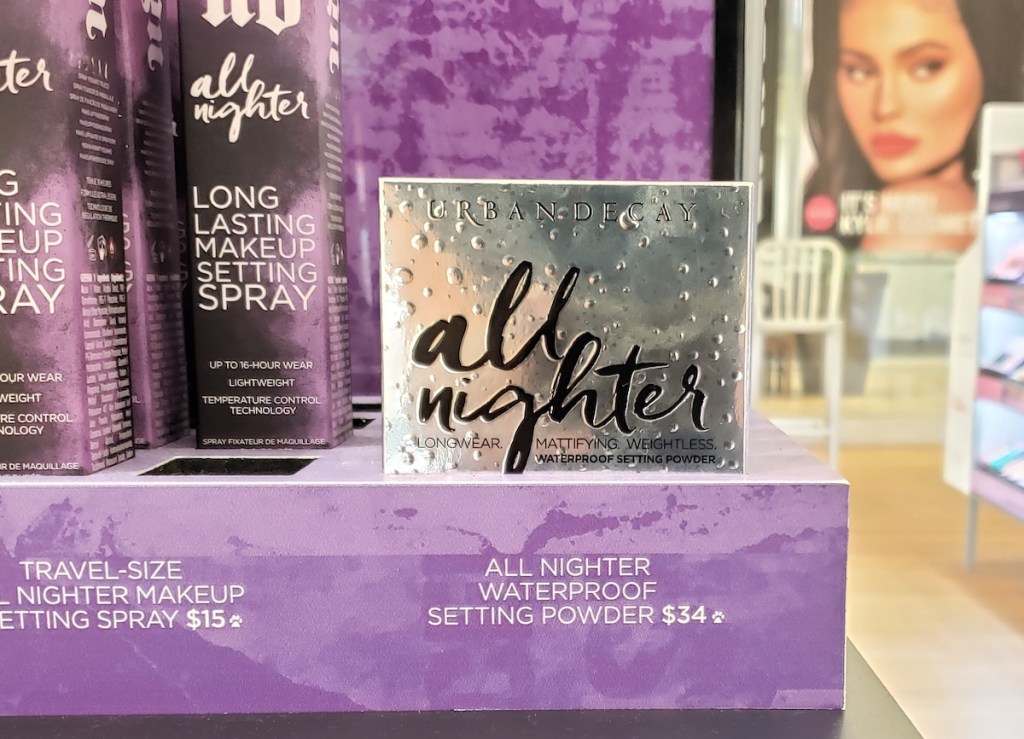 Urban Decay All Nighter on display