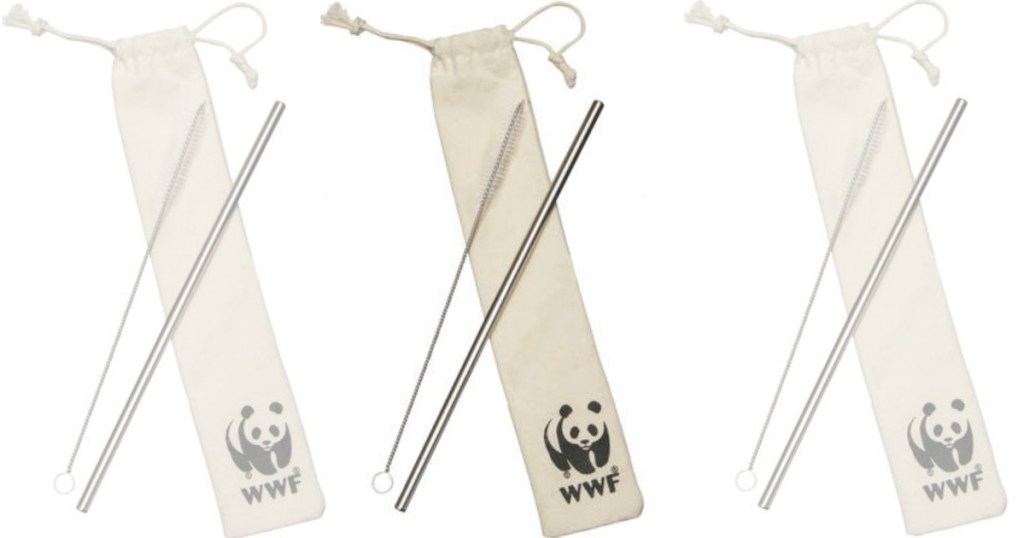 WWF Reusable Straw with bag and brush