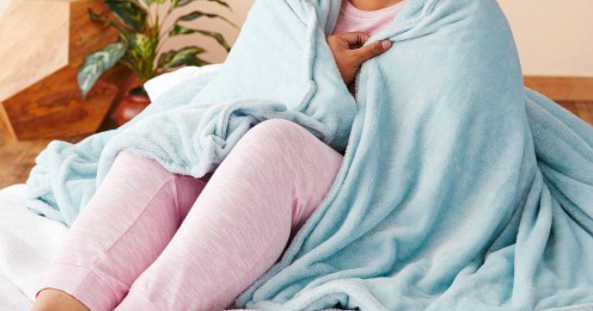 15-Pound Weighted Blanket w/ Removable Plush Cover Just $47.99 at