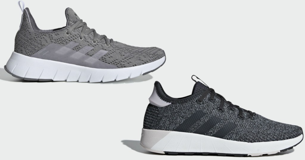men and womens black and gray adidas shoes