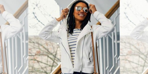Women’s Hooded Fleece Moto Jackets Only $14.99 at Zulily (Regularly $50)