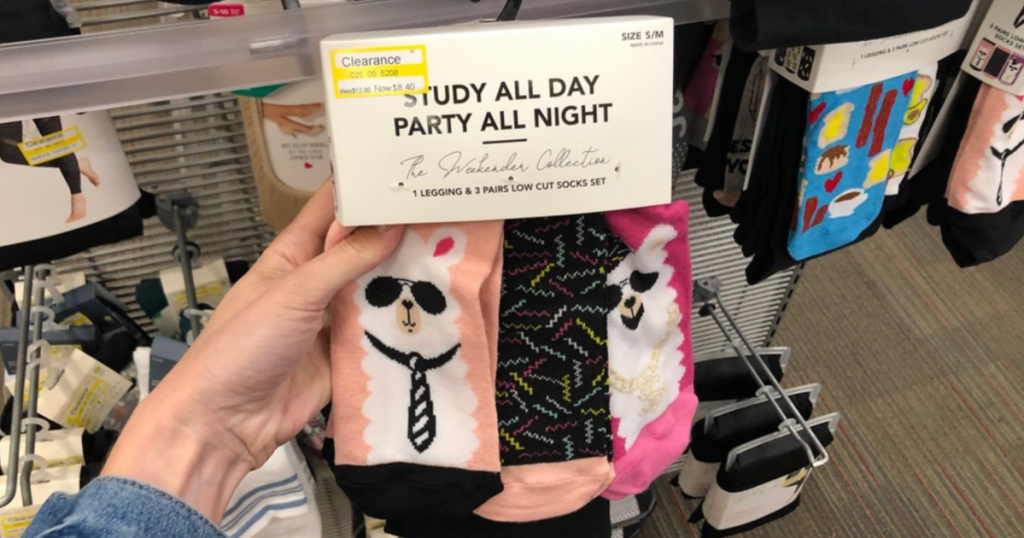 Women's Socks and Leggings Set "Study All Day Party All Night"