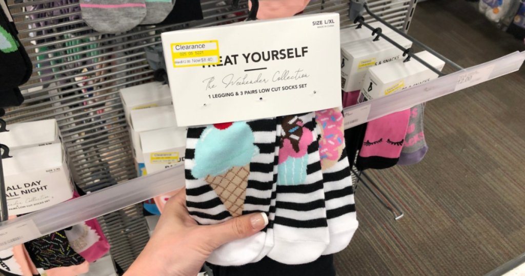 Women's Striped Socks and Leggings Set "Treat Yourself"