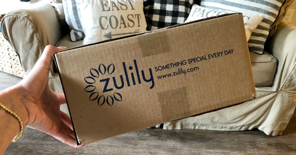 Zulily Box in hand