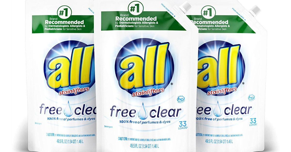 All Liquid Laundry Detergent Pouch 3Pack Just 9.94 Shipped at Amazon