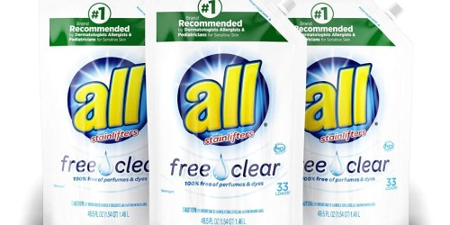All Liquid Laundry Detergent Pouch 3-Pack Just $9.94 Shipped at Amazon | Only 10¢ Per Load