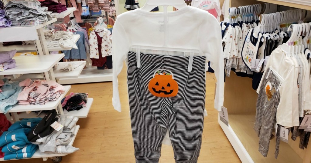 pumpking outfit and white shirt