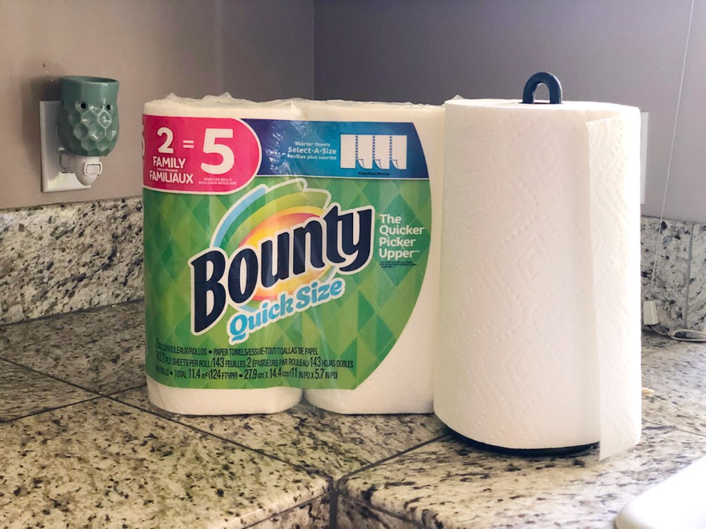 bounty paper towels on counter