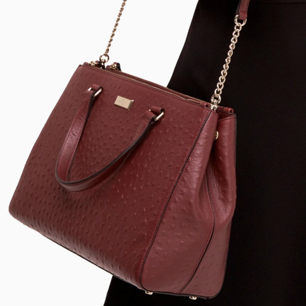 Kate spade handbag in burgundy color