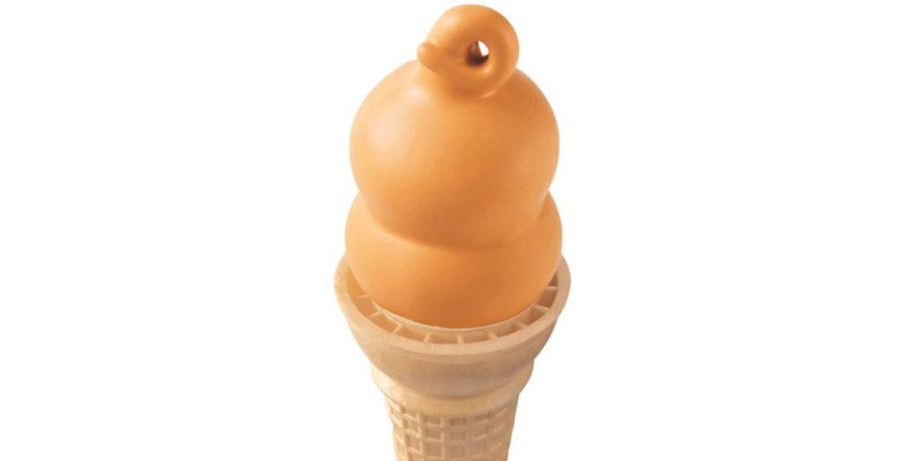 Dairy Queen butterscotch dipped cone