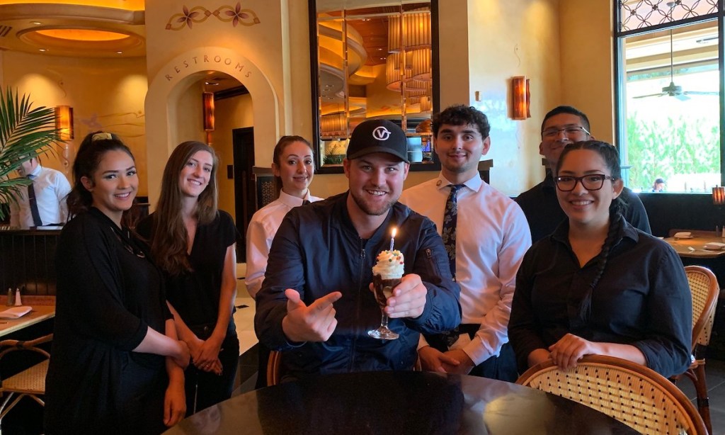 stetson with cheesecake factory servers