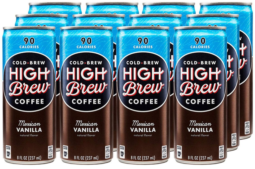 12 cans of cold brew high brew mexican vanilla coffee
